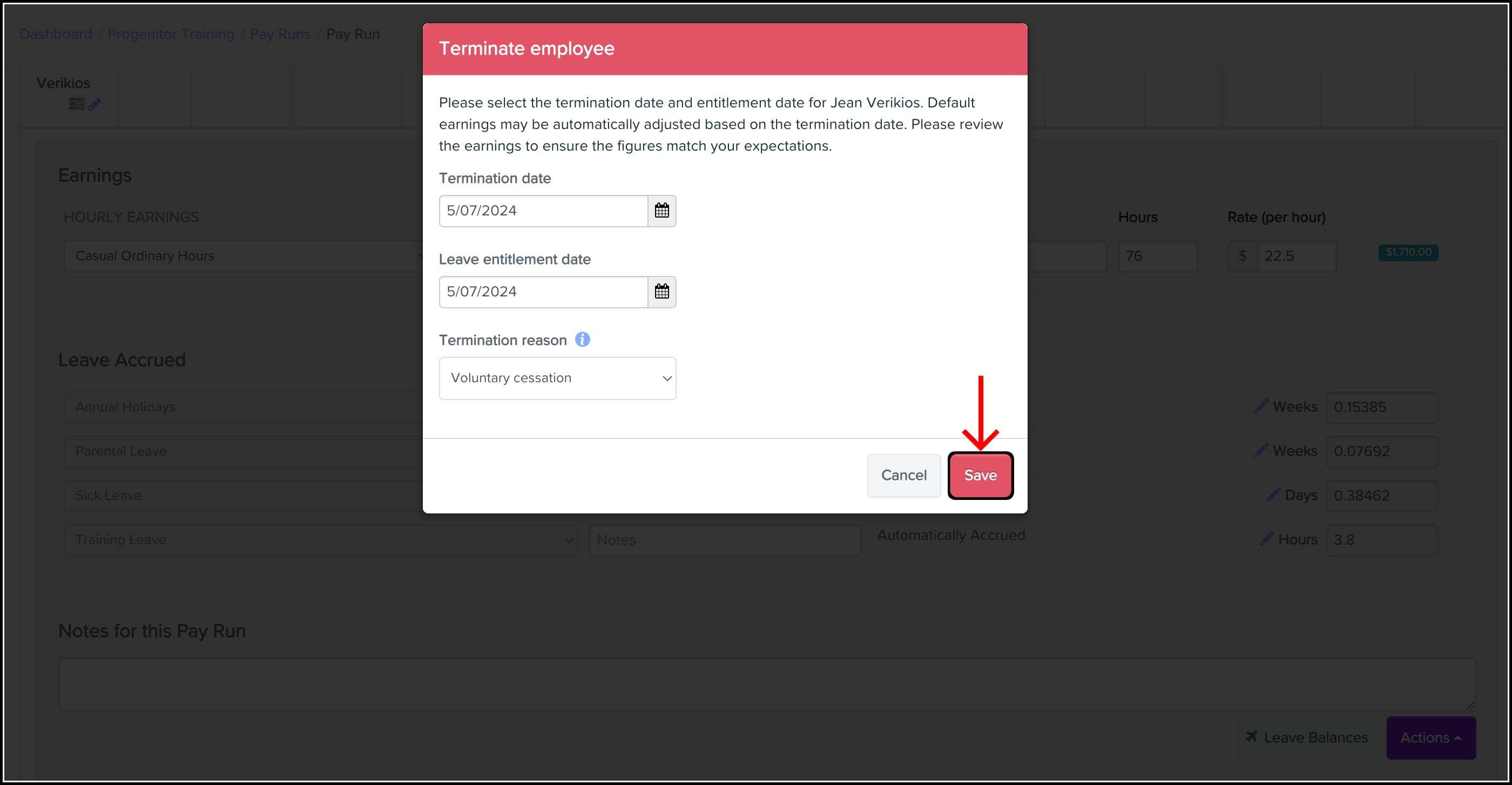 screenshot of the terminate employee popup, highlighting the save button.jpg
