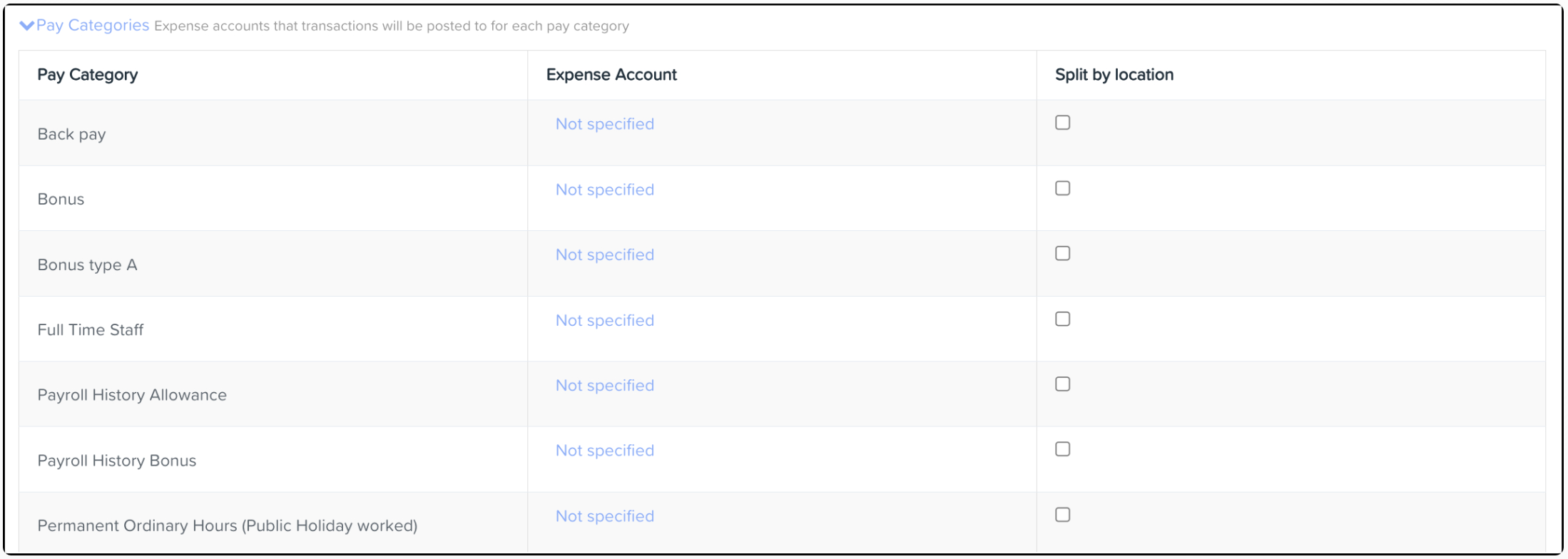 screenshot of Pay Categories table.png