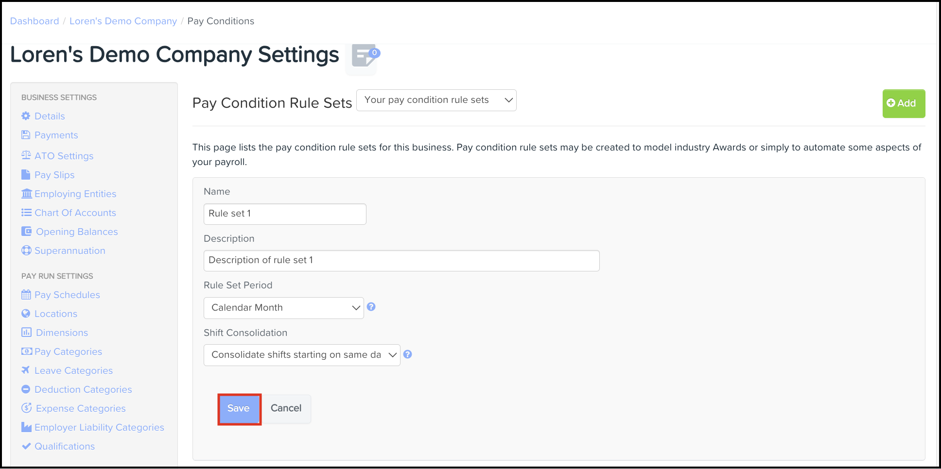 add details of rule set then click save.png