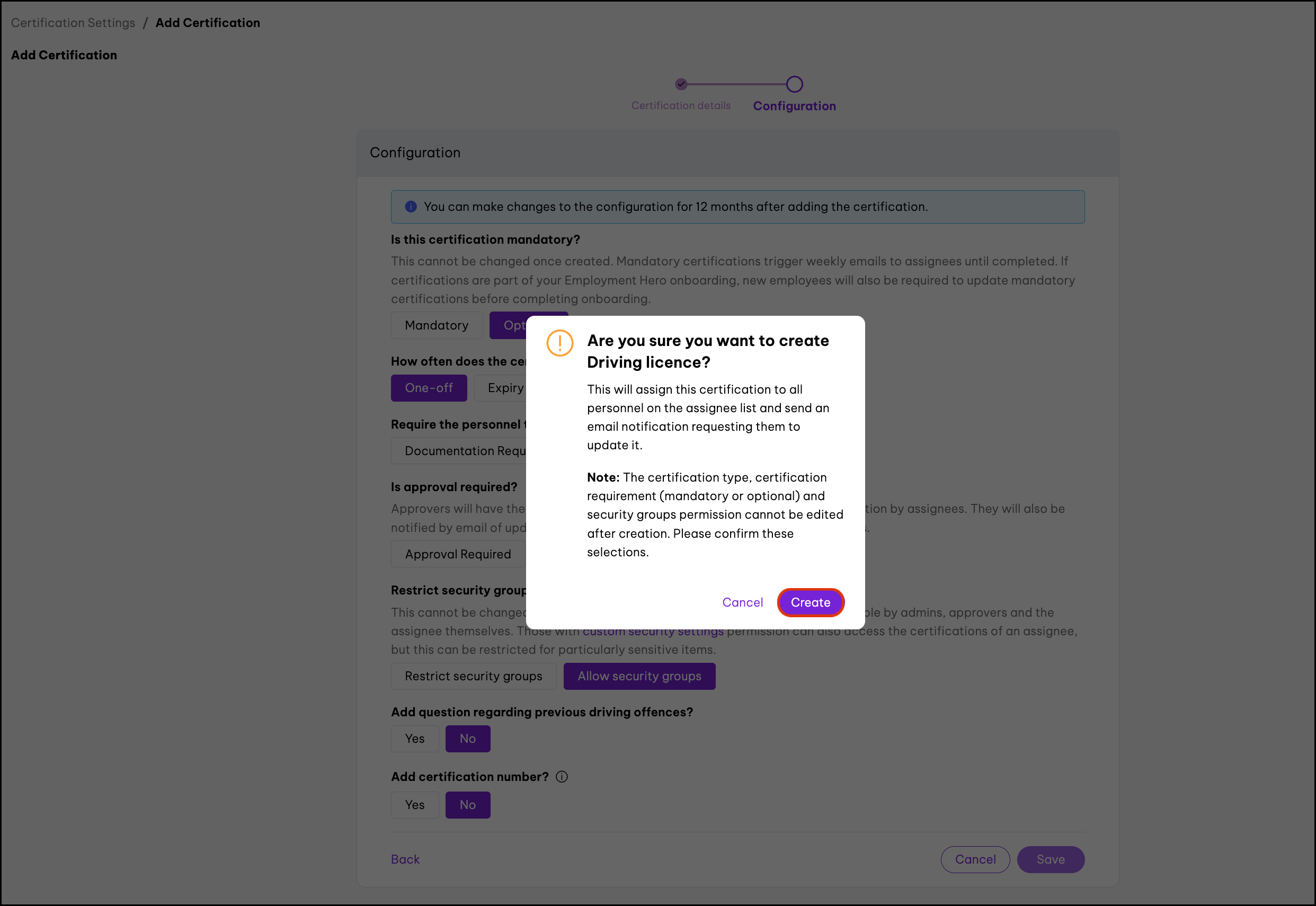 screenshot of the creation confirmation popup, highlighting the create button.jpeg