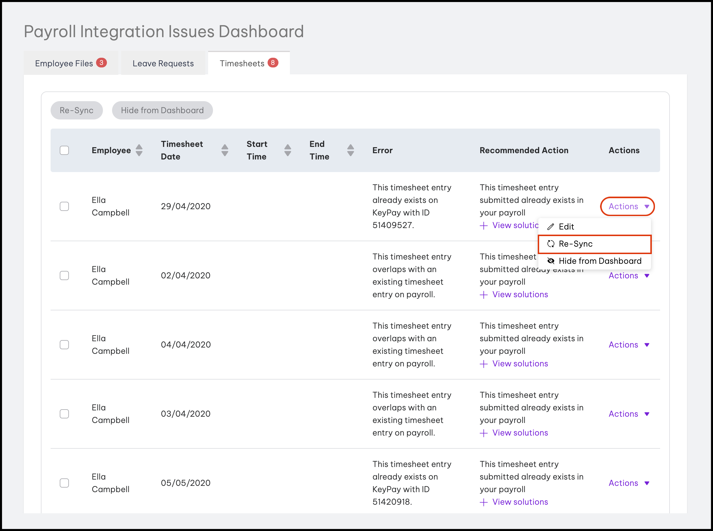 Fix payroll integration issues on the dashboard – Employment Hero Help ...