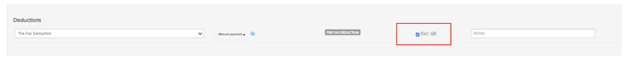 Exclude QE checkbox default behavior preview