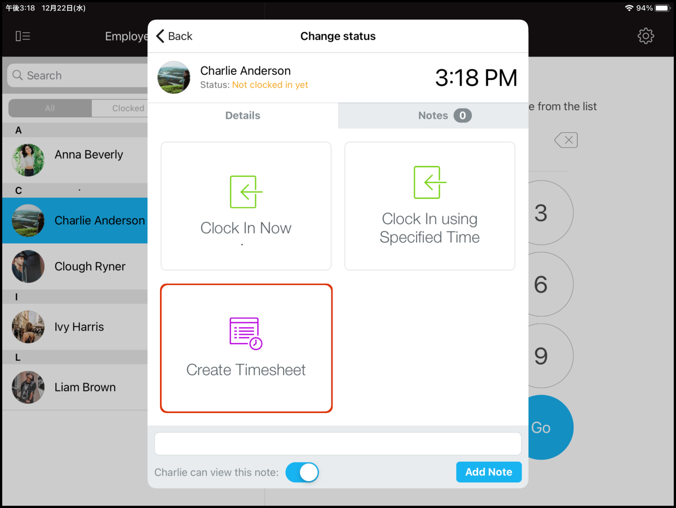 Clock Me In Managing timesheets as an admin via the app Employment