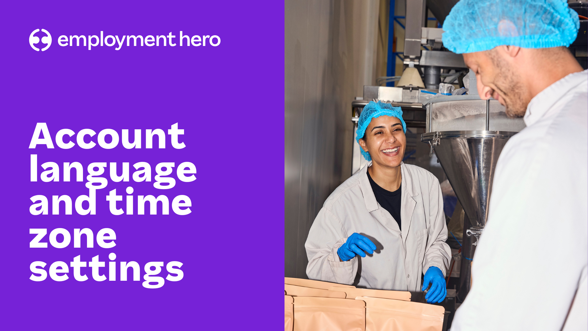Account Language and Time Zone Settings in Employment Hero Video